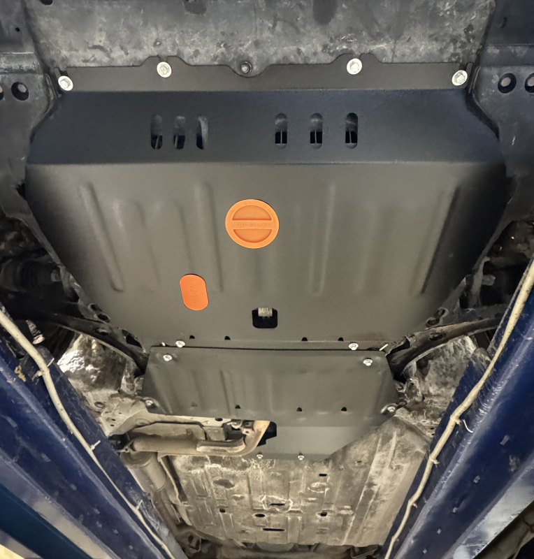 Защита картера и КПП для Honda Crider (для автомобилей с повреждённым (нецелым) пластиковым пыльником) 2018-2021, сталь 2 мм
