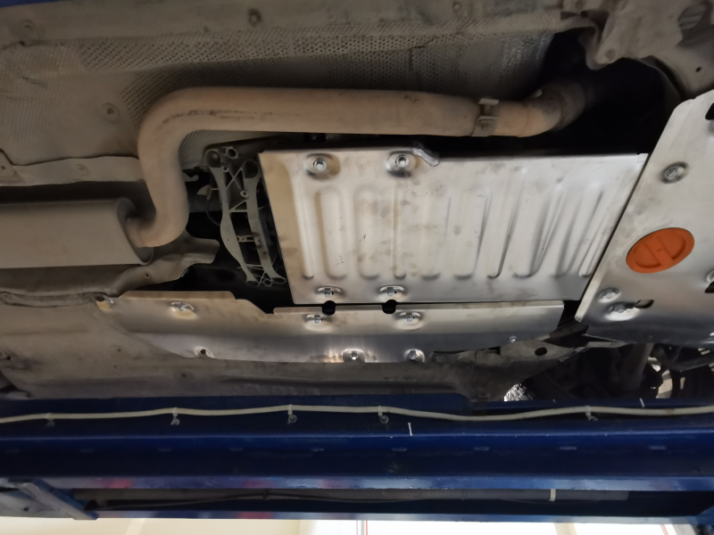 Защита АКПП (2 части) (Установка без защиты ALF3434st невозможна) для BMW 5-й серии F10 2009-2013, - алюминий 4 мм